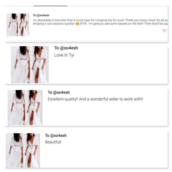 White Crochet Waist Beach Cover Up Tunic/Robe - Picture 8 of 16